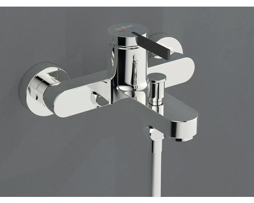 Wannenarmatur zur Wandmontage mit Handbrause