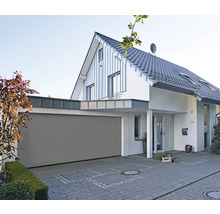 ARON Classic Garagentor Sektionaltor L-Sicke Slategrain RAL 9007 graualuminium 2500x2125 mm inkl. Garagentorantrieb, 2-Tasten Handsender