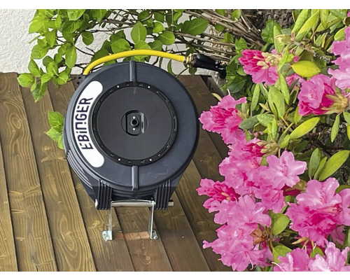 EBIINGER Schlauchtrommel zur Wandmontage mit gelbem Schlauch