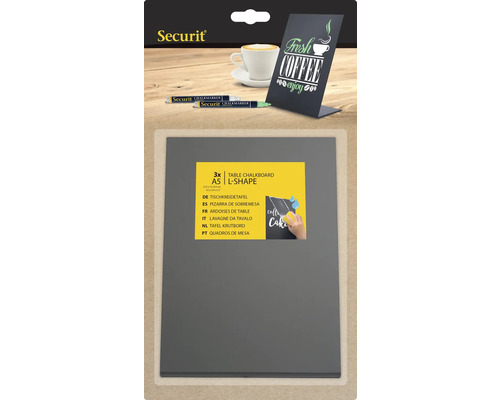 Securit Tischkreidetafel im A5 Format im L-Design