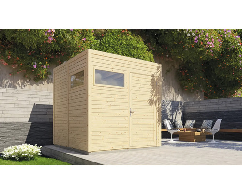 Gartenhaus Cubo 2 mit Fußboden 226 x 234 cm natur Gartenhaus Cubo 2 mit Fußboden 226 x 234 cm natur