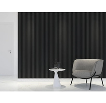 Akustikpaneel schwarz 2800 x 300 x 22 mm