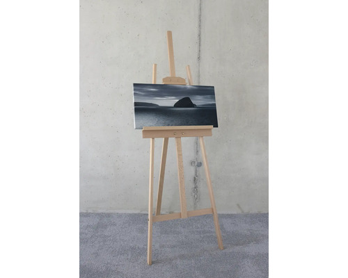 Holz Staffelei mit Leinwand und Landschaftsmotiv