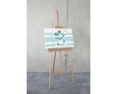 Leinwandbild mit Mickey Maus Motiv auf Holzstaffelei