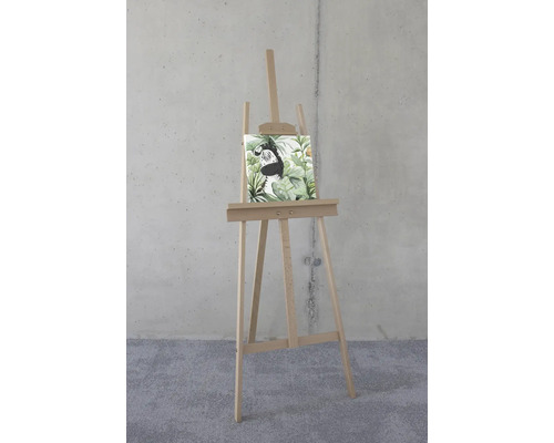 Holzstaffelei mit Panda Leinwand
