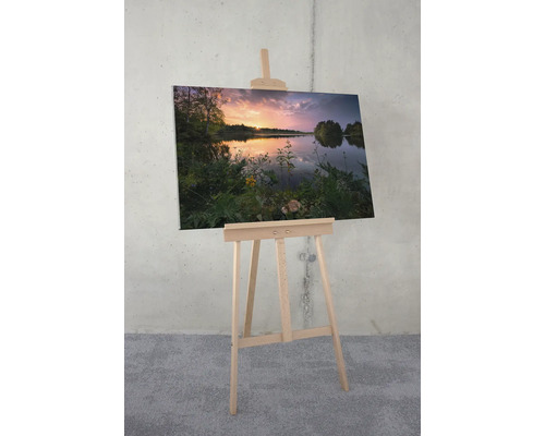 Leinwandbild mit Seelandschaft auf Staffelei