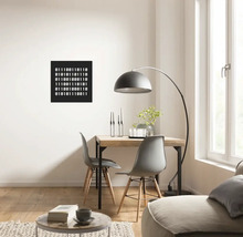 Leinwandbild Typo Naughty Binary 40x40 cm