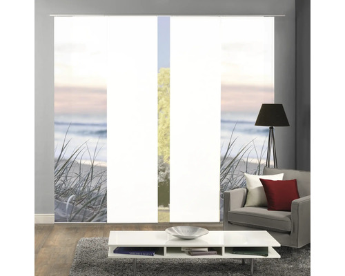 Raum mit Schiebevorhängen mit Strandmotiv