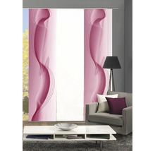 Wohnzimmer mit Schiebegardinen mit Muster