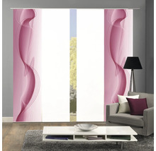 Wohnzimmer mit Schiebegardinen mit Wellenmuster