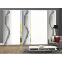 Raumansicht mit Schiebegardine mit Wellenmuster