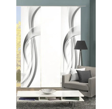 Raumansicht mit Schiebegardinen mit abstraktem Design