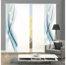 Raumszene mit Schiebevorhang mit abstraktem Muster