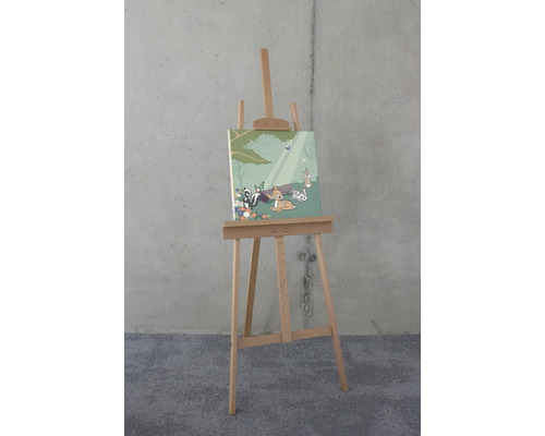 Holzstaffelei mit Kinder Leinwandbild