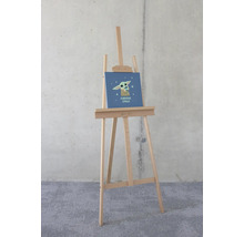 Staffelei mit Leinwand mit dem Aufdruck Curious Child