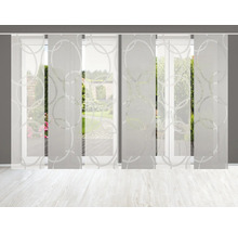 Flächenvorhänge mit Kreis Design vor Fenstertür