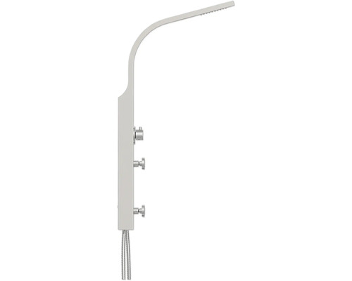 Duschpaneel mit Kopfbrause und Bedienelementen