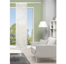 Wohnzimmer mit Schiebevorhang mit Kreisdesign am Fenster