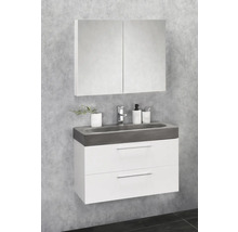 Spiegelschrank Somero 60 cm hochglanz weiß-thumb-2 Spiegelschrank Somero 60 cm hochglanz weiß-thumb-2