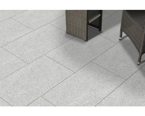 Terrassenplatte Feinsteinzeug Montorfano New Granite rektifizierte Kante 80 x 40 x 2 cm