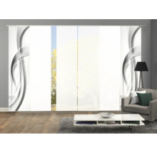 Raum mit Schiebegardinen mit abstraktem Design