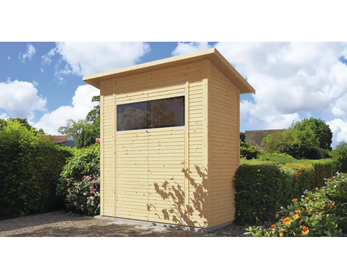 Gartenhaus aus Holz mit Fenster und Pultdach