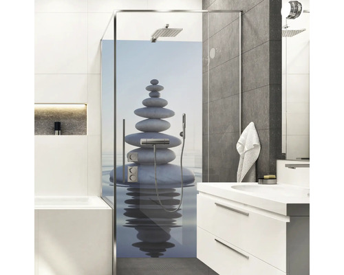 Duschrückwand mySpotti Shower Calmness Steine 255 x 100 cm SH-255100-1965-HB Duschrückwand mySpotti Shower Calmness Steine 255 x 100 cm SH-255100-1965-HB