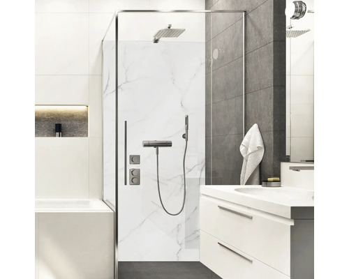 Duschrückwand mySpotti Shower Marmor White 150 x 255 cm