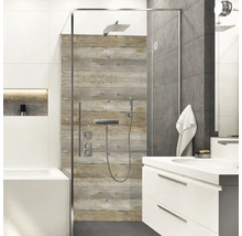 Duschrückwand mySpotti Shower Holzoptik 255 x 100 cm SH-255100-126-HB