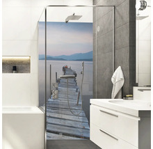 Duschrückwand mySpotti Shower Irgendwo Bootssteg Wasser 210 x 100 cm SH-210100-1237-HB