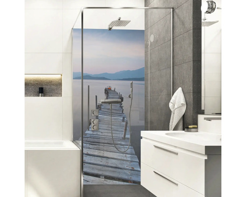 Duschrückwand mySpotti Shower Irgendwo Bootssteg Wasser 210 x 100 cm SH-210100-1237-HB Duschrückwand mySpotti Shower Irgendwo Bootssteg Wasser 210 x 100 cm SH-210100-1237-HB
