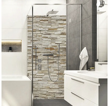 Duschrückwand mySpotti Shower Rustical Bricks Bruchsteinwand Mauerstein Verblender 210 x 100 cm SH-210100-1293-HB