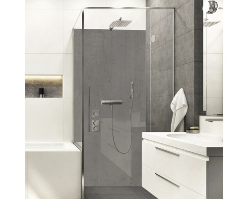Duschrückwand mySpotti Shower Blank Betonoptik 255 x 100 cm SH-255100-1936-HB Duschrückwand mySpotti Shower Blank Betonoptik 255 x 100 cm SH-255100-1936-HB
