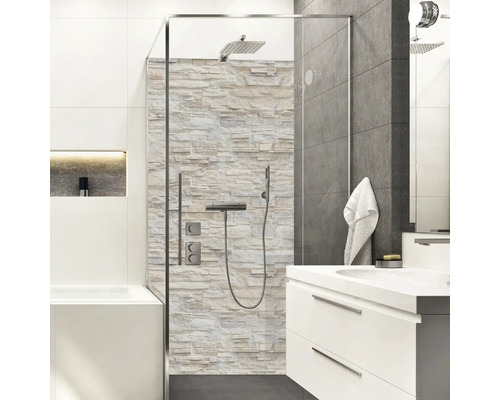 Duschrückwand mySpotti Shower Bruchsteinwand Mauerstein Verblender 210 x 100 cm SH-210100-1398-HB Duschrückwand mySpotti Shower Bruchsteinwand Mauerstein Verblender 210 x 100 cm SH-210100-1398-HB
