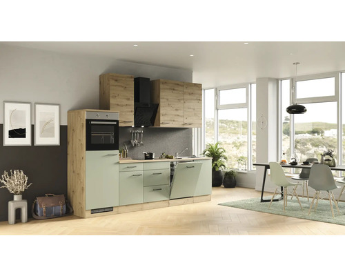 Flex Well Küchenzeile mit Geräten Cara 280 cm Frontfarbe | HORNBACH