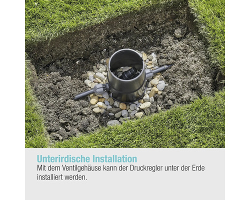 Ventilgehäuse für unterirdische Installation im Garten