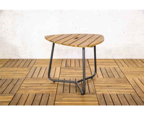Holz Gartentisch mit Metallbeinen