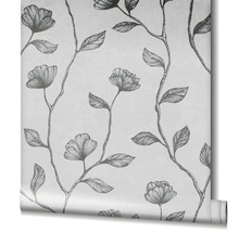 Vliestapete 34802 GZSZ Floral grau Silber