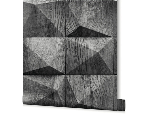 Tapetenrolle mit dreidimensionalem Holzdesign
