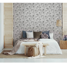 Vliestapete 34802 GZSZ Floral grau Silber