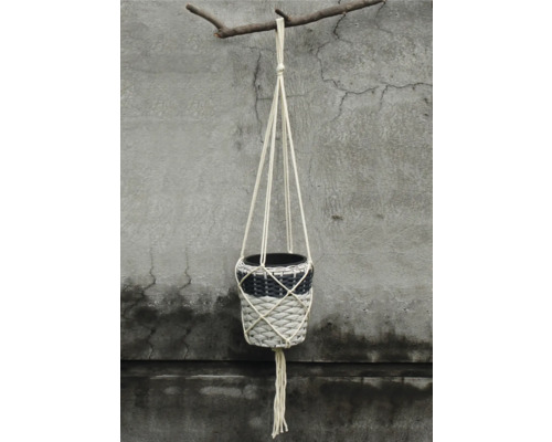 Hängender Blumentopf mit Pflanzenhalter