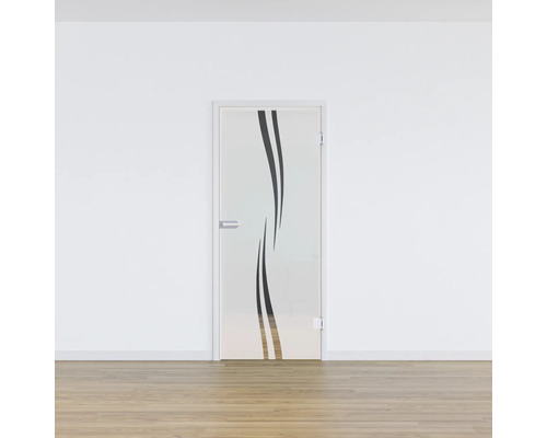 Zimmertür mit Glas und Designelementen