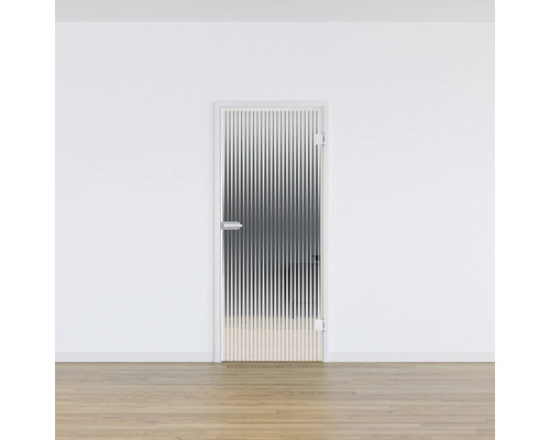 Zimmertür mit Glas und linearem Design