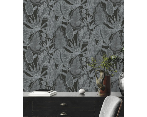 Tapete mit floralem Muster im Innenraum