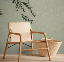 Vliestapete 38639-2 Natural Living Uni Putz grün