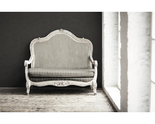 Antikes Sofa mit Holzrahmen und Stoffbezug