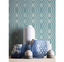 Vliestapete 39534-2 Retro Chicmuster blau