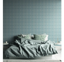 Vliestapete 39534-2 Retro Chicmuster blau
