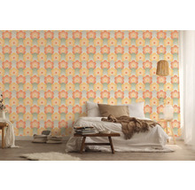 Vliestapete 39539-4 Retro Chic Blumen orange