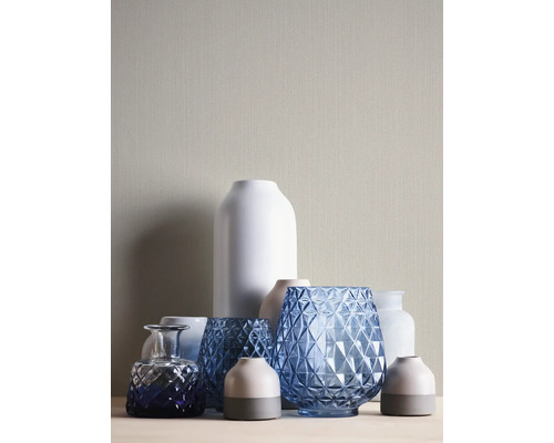 Verschiedene dekorative Vasen aus Glas und Keramik in verschiedenen Formen und Größen.